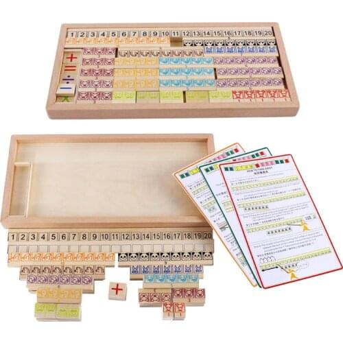 Arithmetic Operations Montessori Mathematical Toys Number Wooden Block Addition/Subtraction Calculation Learning Preschool Toys