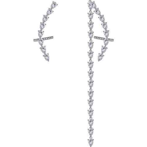 Free Shipping Fashion Jewelry AAA Zircon Water Drop Earrings Sweetie Cool Ear Cuff Dragonfly Flowers Earring Jackets For Women