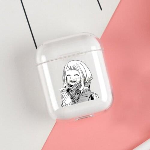 Uraraka ochako bnha Cases For Apple AirPods 1 2 Case Clear Wireless Bluetooth Earphone Case Protective Shell