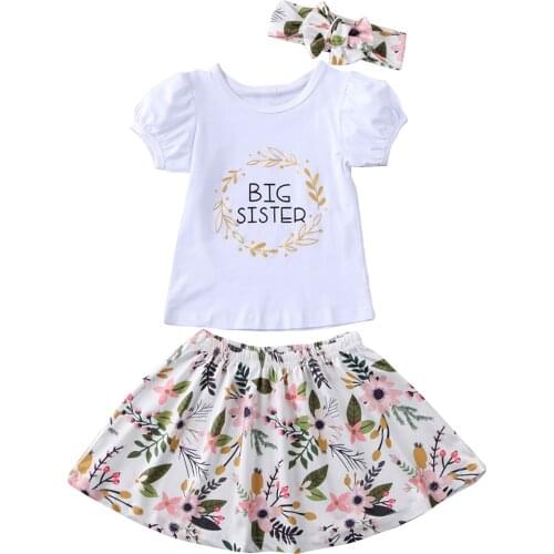 Kids Girl T Shirt Summer Baby Cotton Tops Toddler Tees Clothes Children Clothing Cartoon T-Shirts Pants Skirt
