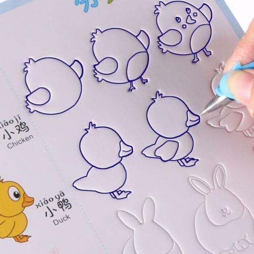 New Groove Animal /Fruit / vegetable / plant Cartoon Baby Drawing Book Coloring Books for Kids Children Painting libros age 3-9