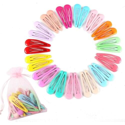 Korean Candy Colors Children 5CM Hairpins Safety Hair Clips For Girls High Quality Hairgrip Kids Cute Headwear Hair Accessories