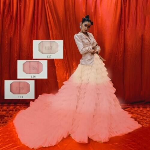 Two Colors Skirt Birthday Women Skirt Long mujer faldas Tiered Cake Tulle Skirts Tiered Photo Ladies Tutu Maxi Skirt