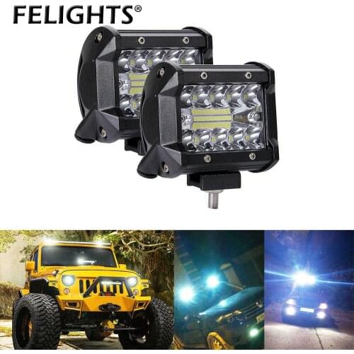 1pc 60W led bar 12v work light focos 4x4 accessories barco truck auxiliary motorcycle lights off road led akcesoria samochodowe