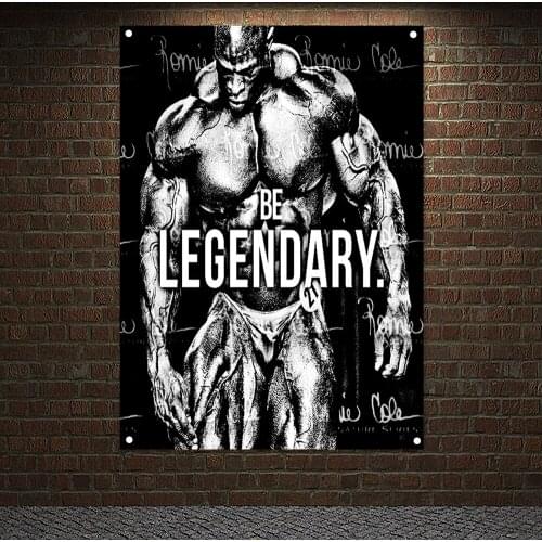Gym Home Decor Man Body Building Wallpapers Tapestry Muscular Hunk Banner Wall Art Hanging Painting Bodybuilding Show Poster G2