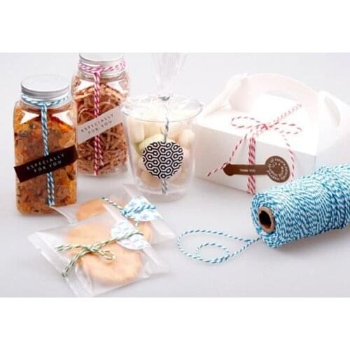 100meter Cotton Rope DIY Wedding Birthday Wedding Decoration Rattan Gift Bouquet Packaging Rope Festival Party Home Decor 2mm