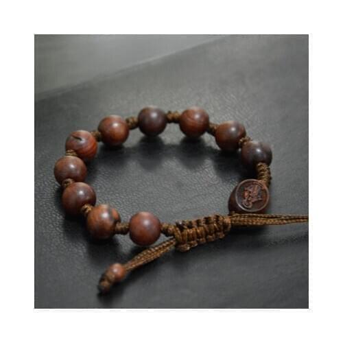 Catholic Divine Art Wood Round Rose Bracelet Rosary, Adjustable, Religious Supplies, Church Supplies, Church Member Gifts