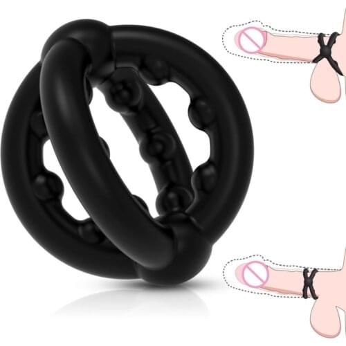 Penis Ring Mens Masturbator Cock Enlargement Delay Ejaculation Erection Erotic Tool Sex Toys for Men Dick Scrotal Binding Rings