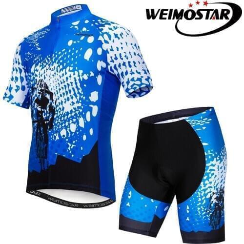 2018 Men Summer Short Sleeve Cycling Jersey Sets Bike Clothing Mtb Bicycle Clothes Quick Dry Cycling Jersey Wear BiB Sets