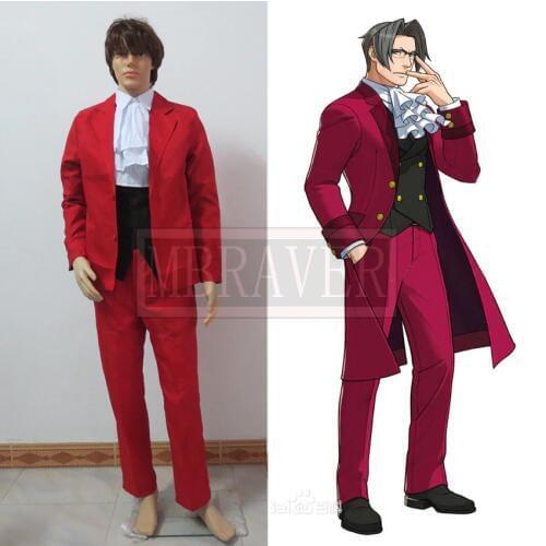 Ace Attorney Phoenix Wright Miles Edgeworth Mitsurugi Reiji Gyakuten Saiban Cosplay Costume