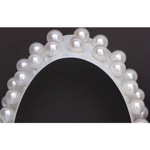 Factory Price round freshwater pearl AAA 100% half drilled loose 6-6.5mm pearl beads Free shipping