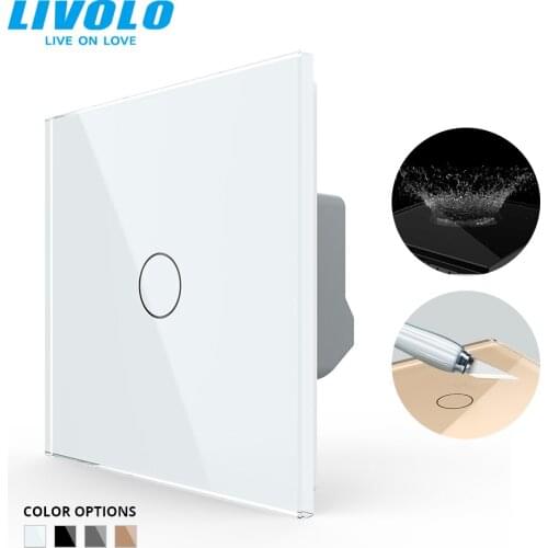 LIVOLO EU Standard Wall Switch,Touch Sensitive Sensor Control for Light Switch, Backlight 220V-250V,Newly Upgraded Bottom Shell
