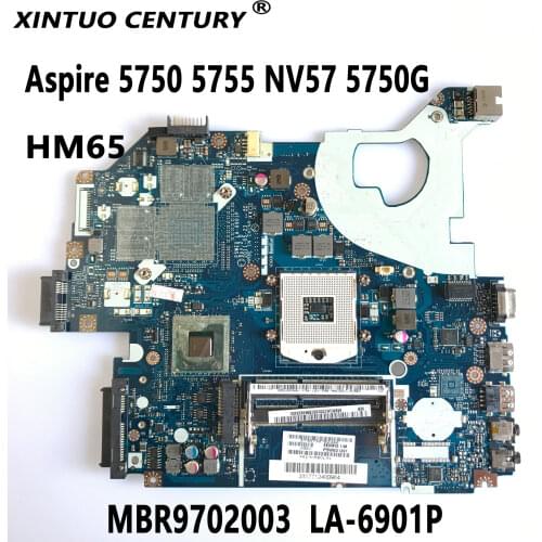 For Acer Aspire 5750 5750G Laptop Motherboard MBR9702003 Main board P5WE0 LA-6901P MB.R9702.003 PC HM65