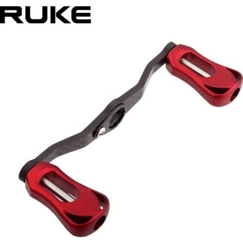 Ruke New Fishing Reel Handle Carbon Fiber Handle For Baitcasting Super Light High Quality Hole Size 8*5/7*4mm Length 105 mm DIY