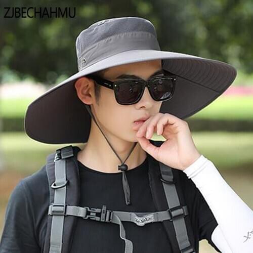 2020 New UPF 50+ Sun Hats Bucket Summer Men Women Fishing Boonie Hats Sun UV Protection Long Large Wide Brim Bob Hiking Outdoor