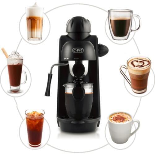 CRM2008 5bar High pressure steam 0.24L Household mini coffee machine milk foaming portable coffee machine kitchen appliances