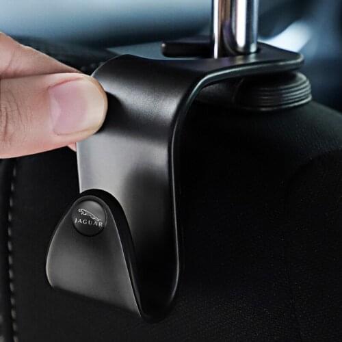 A Pair Portable Car Seat Back Hooks Hanging Bag Rack Accessories For Jaguar XEL XFL XF F-TYPE F-PACE E-PACE I-PACE