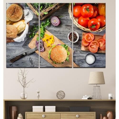 HD Prints Poster Modern Home Decor Canvas Picture Artworks 3 Pieces Fruits Foods Paintings For Kitchen Restaurant Wall Art Frame