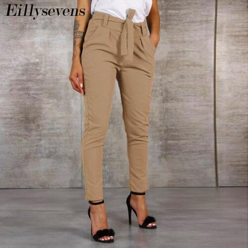Casual Solid Slim Pants Women Fashion Office Work Ol Pants Trousers Women Winter Autumn High Waist Pantalones Mujer Cintura Alta