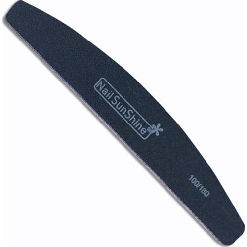 5Pcs Professional Black Nail File 100/180 Double-Sided Sandpaper Nail Buffer Block Set For All UV Gel Polished Manicure Tools