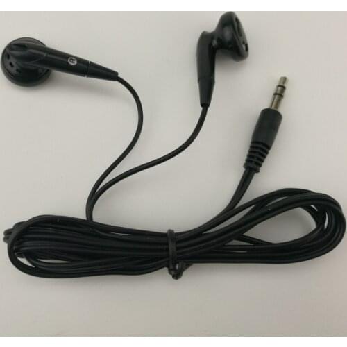 Promotion item earphone Widely use in hospital,fitness center,hotel,travelling bus,school 1.2 M BLACK earphone 100pcs/lot