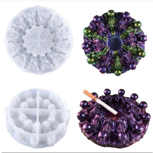 Transparent Silicone Mould Dried Flower Resin Decorative Craft DIY Pyramid ashtray Mold Epoxy Resin Molds For Jewelry