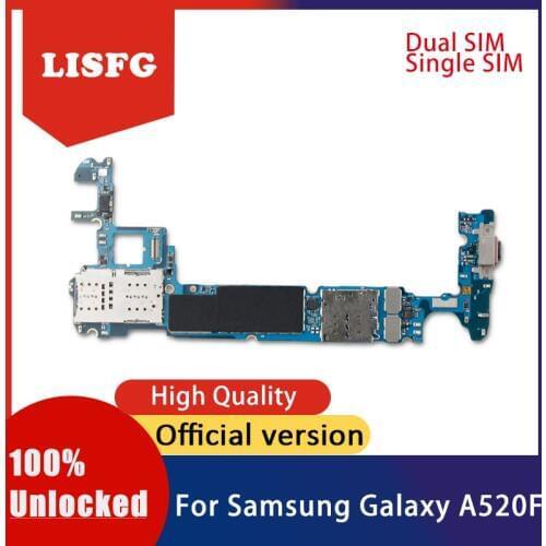 Unlocked For Samsung Galaxy A5 A520F Motherboard,Disassemble Logic Board For Samsung Galaxy A5 A520F Mainboard With Full Chips
