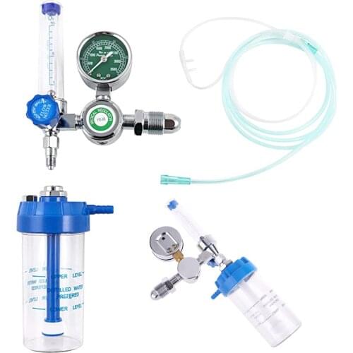 Oxygen Pressure Regulator Inhalator Pressure Gauge Pressure Reducing Valve G5/8\" Flow Meter Absorber Buoy Type Inhalator
