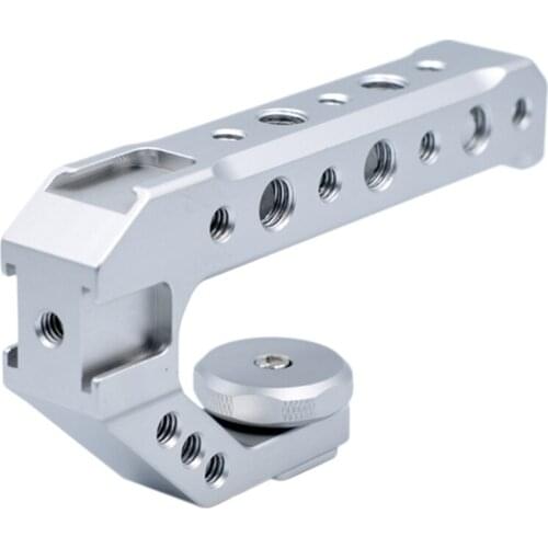 Camera Handle Grip,Universal DSLR Camera Rig Hand Grip Camera Top Handle with 3 Cold Shoe 1/4Inch 3/8Inch Threaded Holes