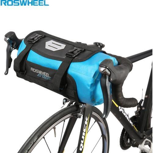 Roswheel ATTACK Waterproof Bike Front Tube Bag Nylon TPU High Capacity Bicycle Handlebar Bag Reflective Cycling Bag Accessories