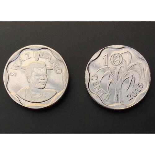 Swaziland 10 cents 2015new Genuine Original Coins 100% Real Issuing Collection Coins Unc Africa