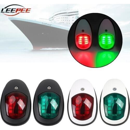 10/30V 2pcs LED Navigation Lights Trailer Signal Lamp Side Marker Beacons Nav RGB Auto Accessories For Marine Boat Truck Caravan