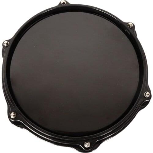 10 Inch Black Dumb Drum Practice Training Drum Pad for For Percussion Instruments Parts Accessories