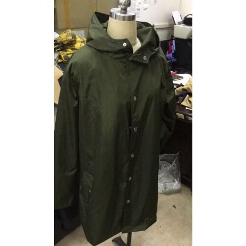 Outdoor Long Closure Sleeve Adult Long Zipper-up Button Camping Hooded Hiking Waterproof Women Men Coat