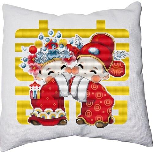Everlasting Love A Godsent Marriage Ecological Cotton Chinese Cross Stitch Kits Stamped Printed DMC 14CT DIY Wedding Decoration