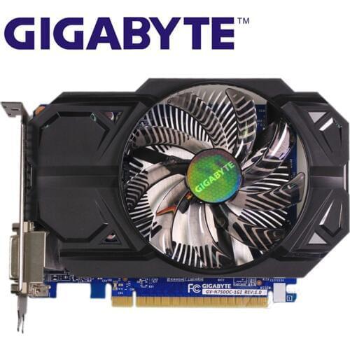 GIGABYTE GTX 750 1GB Graphics Card GV-N750OC-1GI 128Bit GDDR5 Video Cards for nVIDIA Geforce GTX750 Hdmi Dvi Used VGA On Sale
