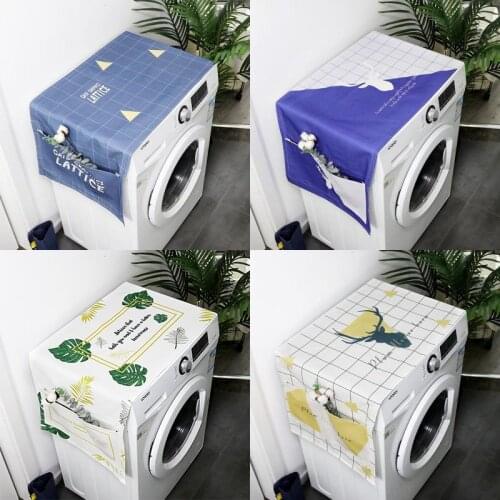 Waterproof Dust Cover Cloth Belt Storage Washing Machine Cover Cloth Refrigerator Cover Cloth Home Decoration