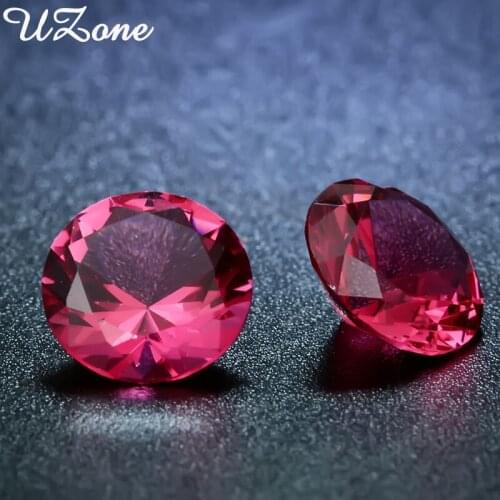 Top Quality AAA+ 8MM Cubic Zirconia Stone Jewelry Accessories Rose Red Birthday Stone Garnet Can DIY Jewelry