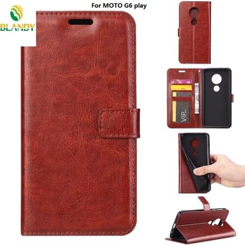 10pcs/lot For MOTO G7 G6 play Crazy Horse Wallet Leather Case With Photo Frame Card Slots Cover For MOTO E5 G6 plus