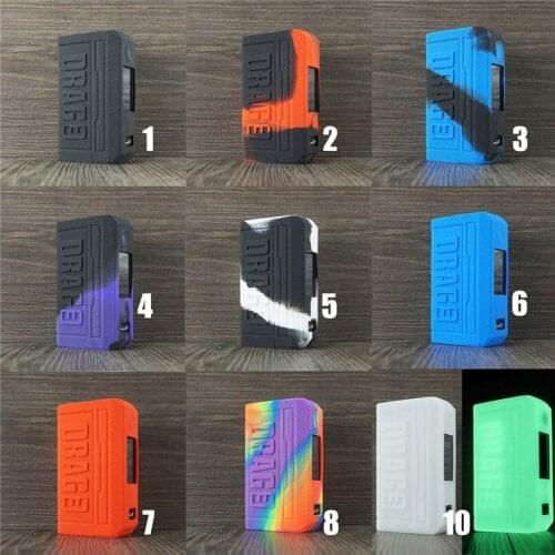 10pcs Silicone Case for VOOPOO Drag 3 177W Kit mod Vape is Texture Cover Skin Rubber Sleeve Mod Shield leather Wrap