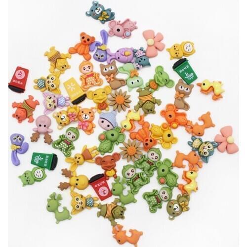 20-100Pcs Mini Resin Kawaii Animals Frosted Flatback Stone Cabochon Scrapbook DIY Home Decor Figurines Handmade Decoration