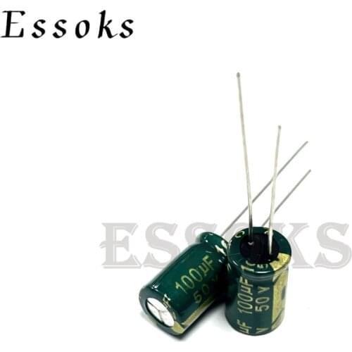 20pcs Electrolytic Capacitor 50V100UF 50V 100UF 8X12 mm High Frequency Low ESR Aluminum Capacitors