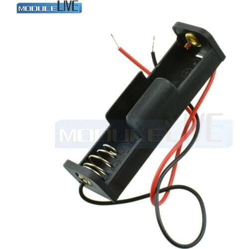 5pcs AA Battery 3.7V Clip Holder Box Case With Wire Lead Best quality Black