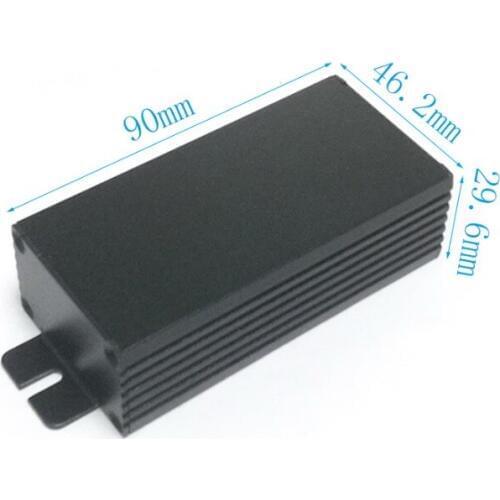 Aluminum enclosure project box PCB case 46.2x29.6x90mm DIY black electrionics enclosure NEW
