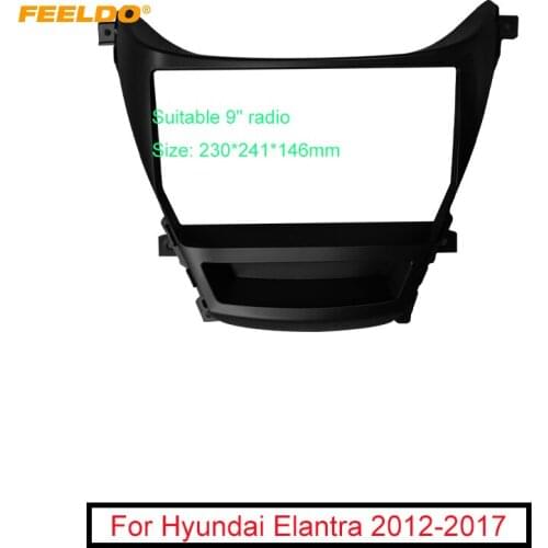 FEELDO Car Audio 9" Big Screen 2Din Fascia Frame Adapter For Hyundai Elantra DVD Dash Fitting Panel Frame Kit
