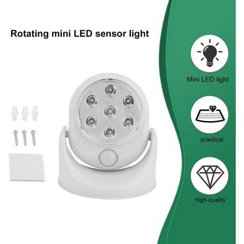 Cordless Motion Activated Sensor Light Lamp 360 Degree Rotation Wall Lamps White Porch Lights Indoor Outdoor Lighting