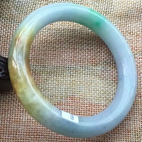 58mm Certified Grade A Natural ice Lavender Jadeite JADE Bracelet Bangle 200799