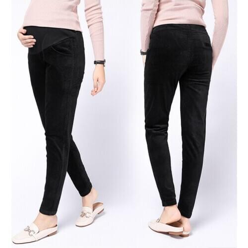 Maternity Trousers Autumn Winter High Quality Corduroy Pants for Pregnant Women Large Size Fashion Pregnancy Pants New Arrival
