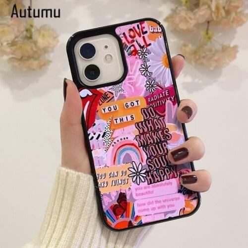 Phone Case for iPhone 12 mini X XS XR 11 Pro Max SE 2020 5 5s 6 6S 7 8 Plus Samsung Galaxy S8 S9 S10 S20 S21 Collage Cover