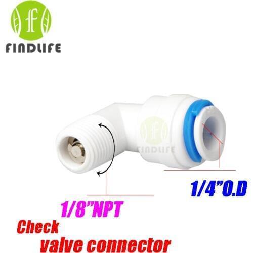 Water Filter Parts 2pcs 1/4" OD Tube* 1/8" NPT BSP Female check valve Quick Connector Aquarium For RO Water purifier system 4042